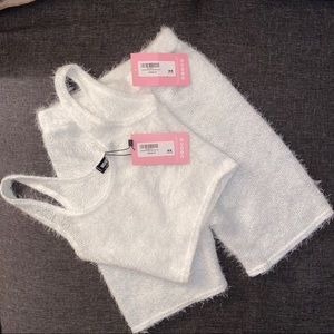 😍 Missy Empire Fluffy Top & Shorts 2 piece Set